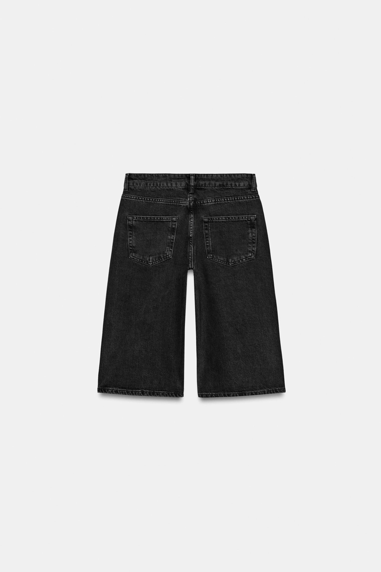 Джинсовые шорты-бермуды средней посадки Zara «ZW»