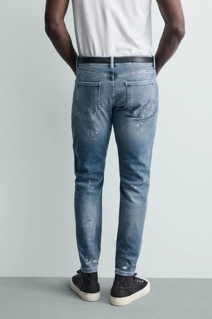 Узкие джинсы с потертостями skinny fit- Заказать в России
