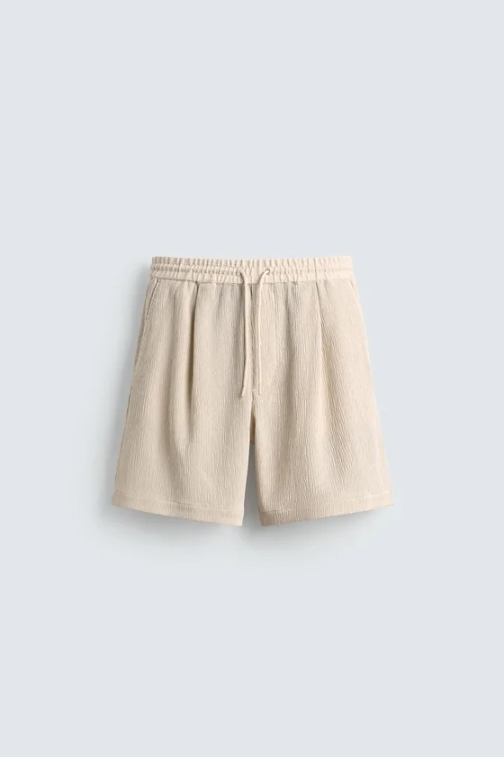 ШОРТЫ RELAXED FIT С РЕЛЬЕФНЫМ УЗОРОМ