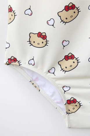 2-6 лет/купальник с принтом Hello Kitty © Sanrio- Заказать в России