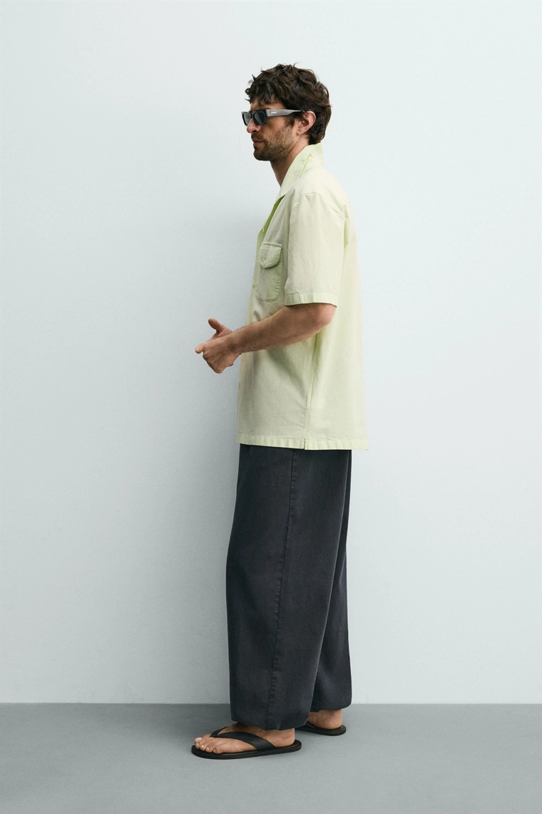 Рубашка regular fit с карманами