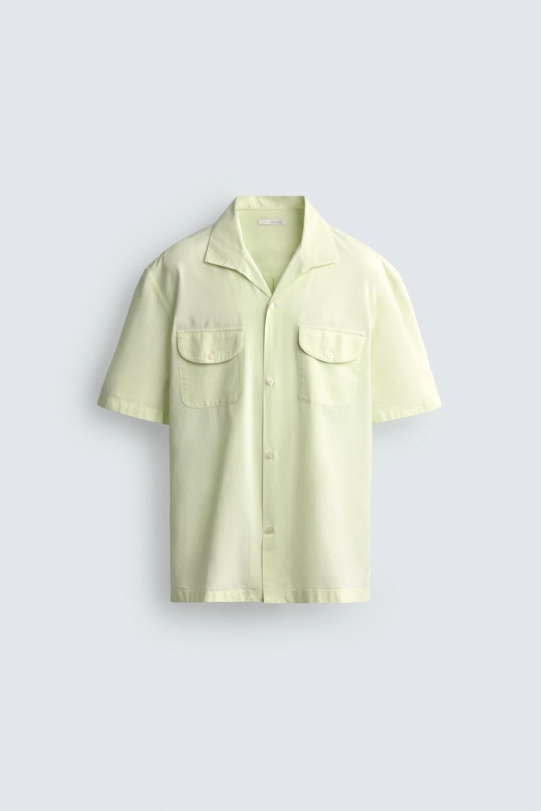Рубашка regular fit с карманами