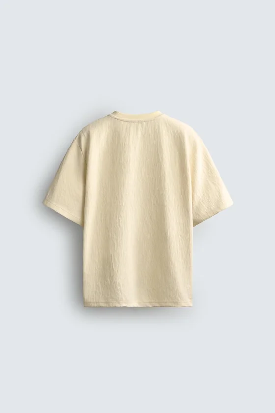 ФУТБОЛКА RELAXED FIT ИЗ РЕЛЬЕФНОЙ ТКАНИ
