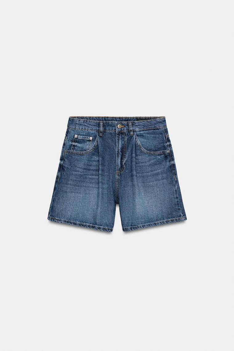 ДЕНИМОВЫЕ ШОРТЫ С ВЫСОКОЙ ПОСАДКОЙ — коллекция Zara «ZW»