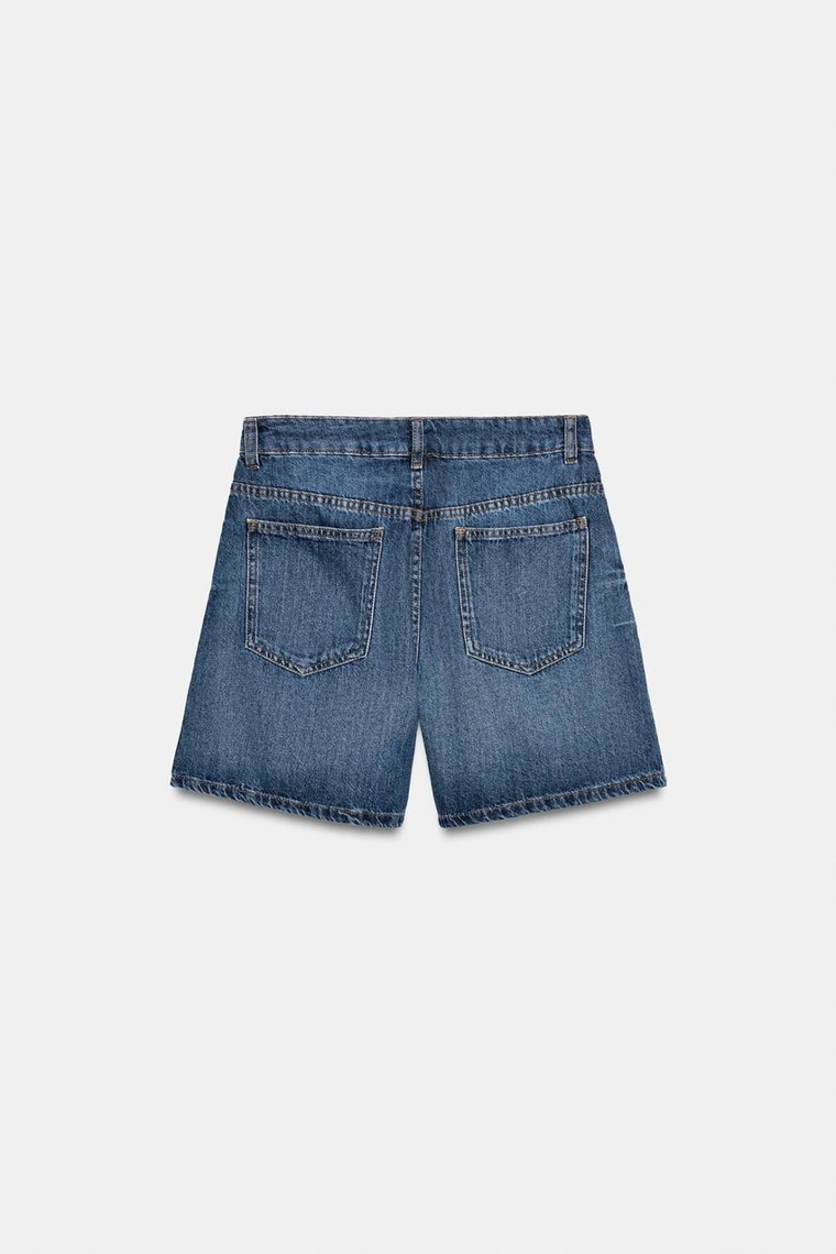 ДЕНИМОВЫЕ ШОРТЫ С ВЫСОКОЙ ПОСАДКОЙ — коллекция Zara «ZW»