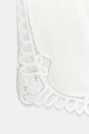 Oyster-white | 4786/241/251 - Zara Брюки с вышивкой — коллекция ZARA «ZW»