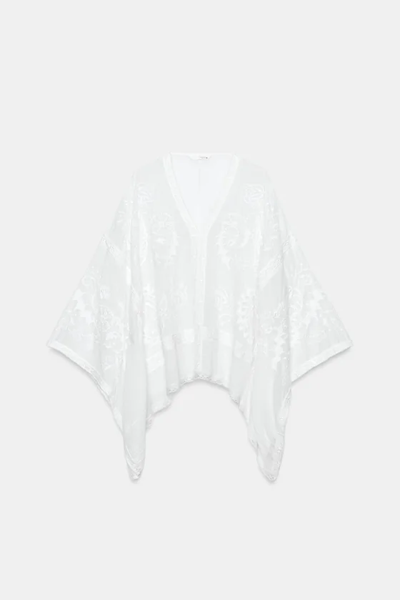 БЛУЗА-КЕЙП С ВЫШИВКОЙ — ZW COLLECTION