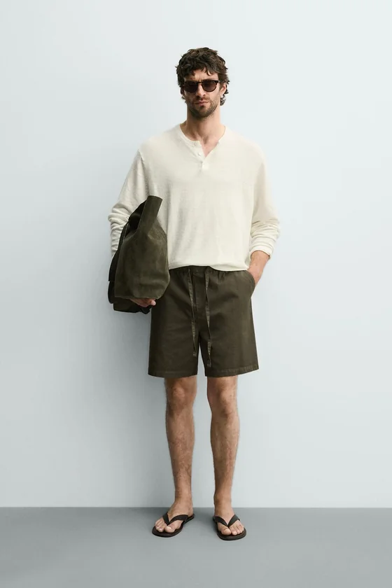 ШОРТЫ REGULAR FIT ИЗ ХЛОПКА И ЛИОЦЕЛЛА