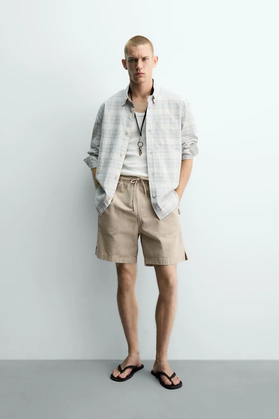 ШОРТЫ RELAXED FIT С ЭФФЕКТОМ ПОТЕРТОСТИ