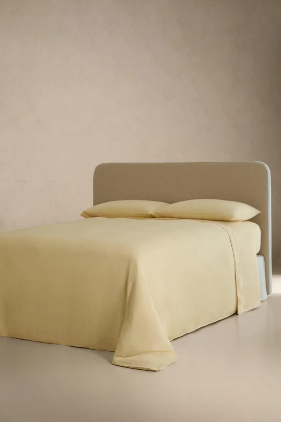 Простыня из льна washed linen (140 gsm)