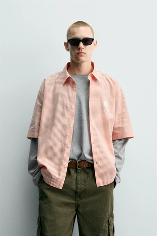 Рубашка  с принтом