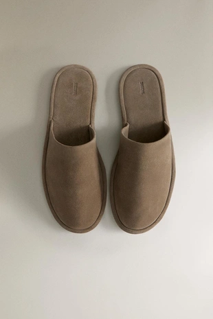 Taupe Grey | 2001/800/131 - Zara Кожаные мюли