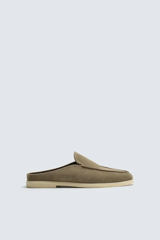 КОЖАНЫЕ ЛОФЕРЫ С ОТКРЫТОЙ ПЯТКОЙ