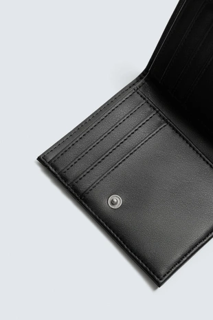 Black | 3807/820/800 - Zara Однотонный кошелек с отделением для монет