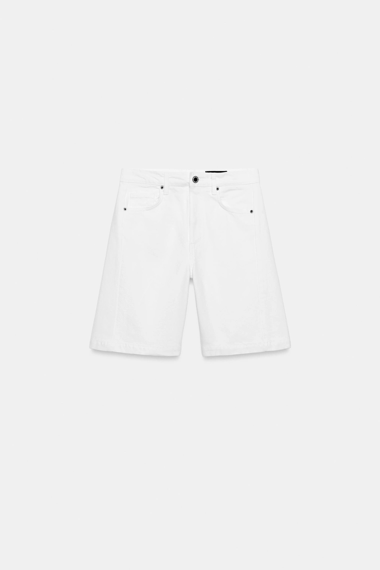 Джинсовые бермуды средней посадки relaxed fit