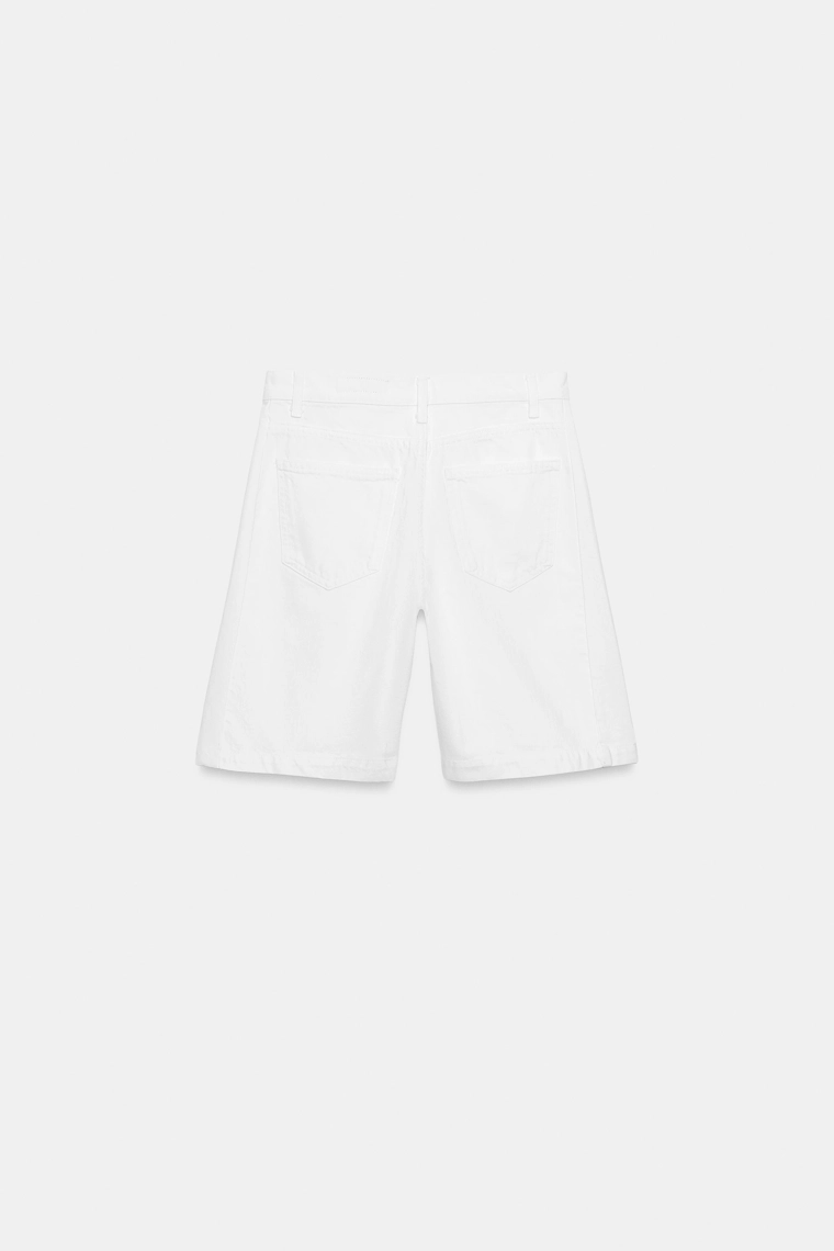 Джинсовые бермуды средней посадки relaxed fit