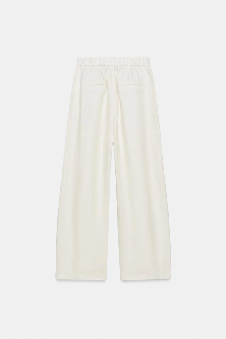 БРЮКИ СО СКЛАДКАМИ ИЗ 100% ЛЬНА — коллекция Zara «ZW»