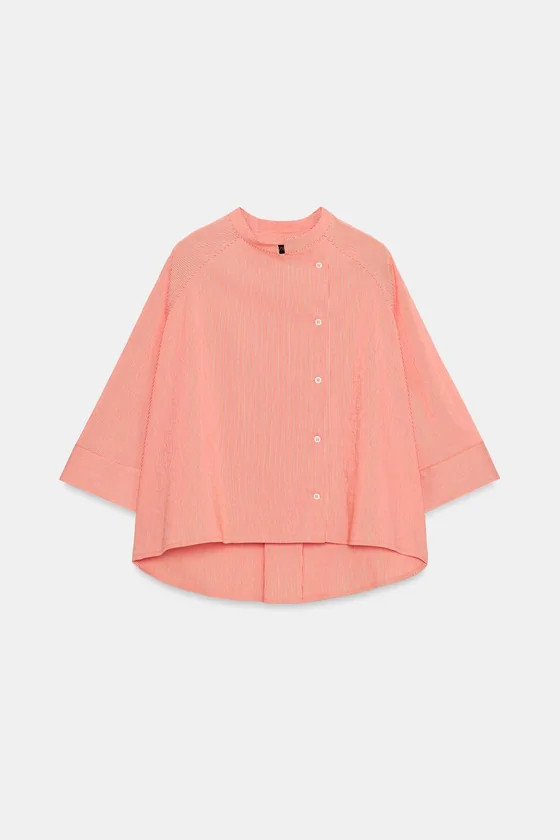 Асимметричная рубашка в полоску — ZW COLLECTION