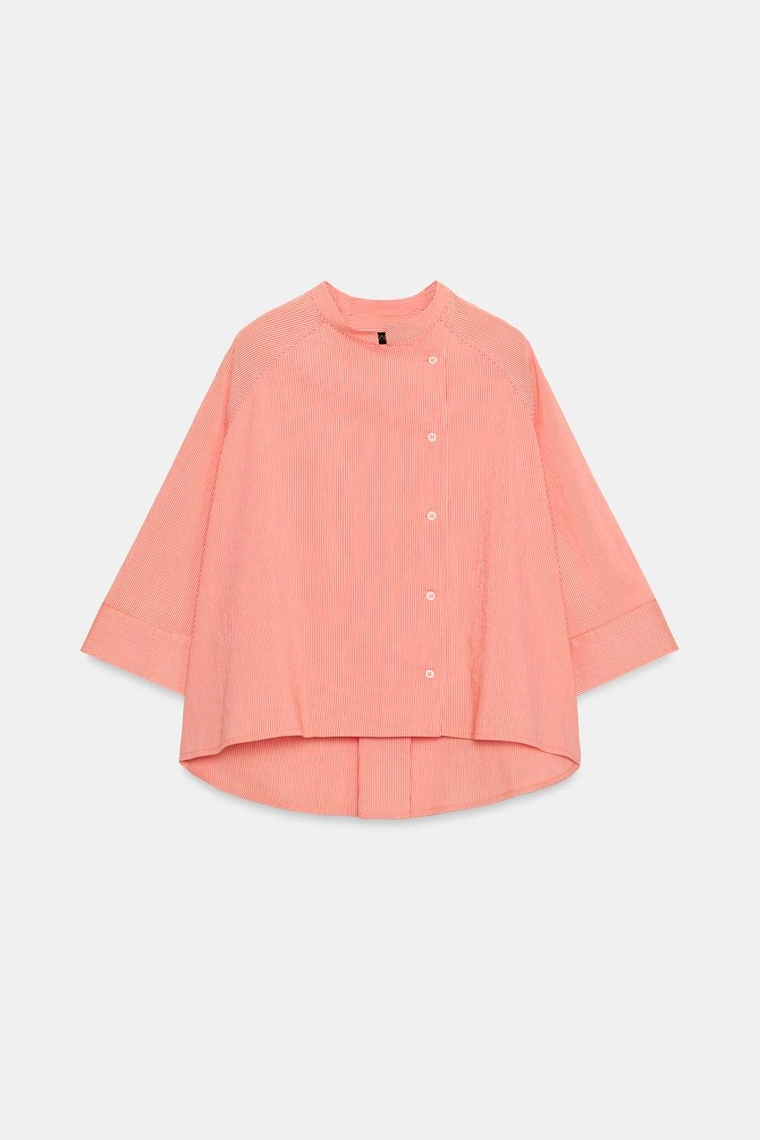 Асимметричная рубашка в полоску — коллекция Zara «ZW»