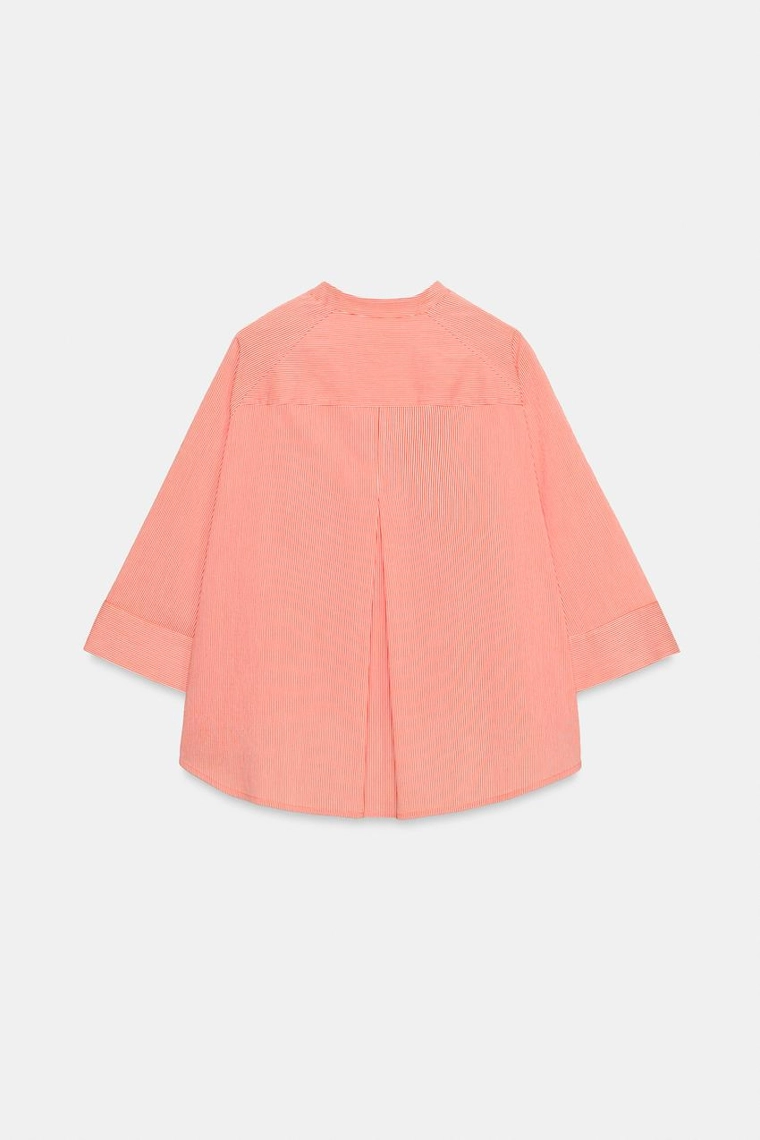 Асимметричная рубашка в полоску — коллекция Zara «ZW»