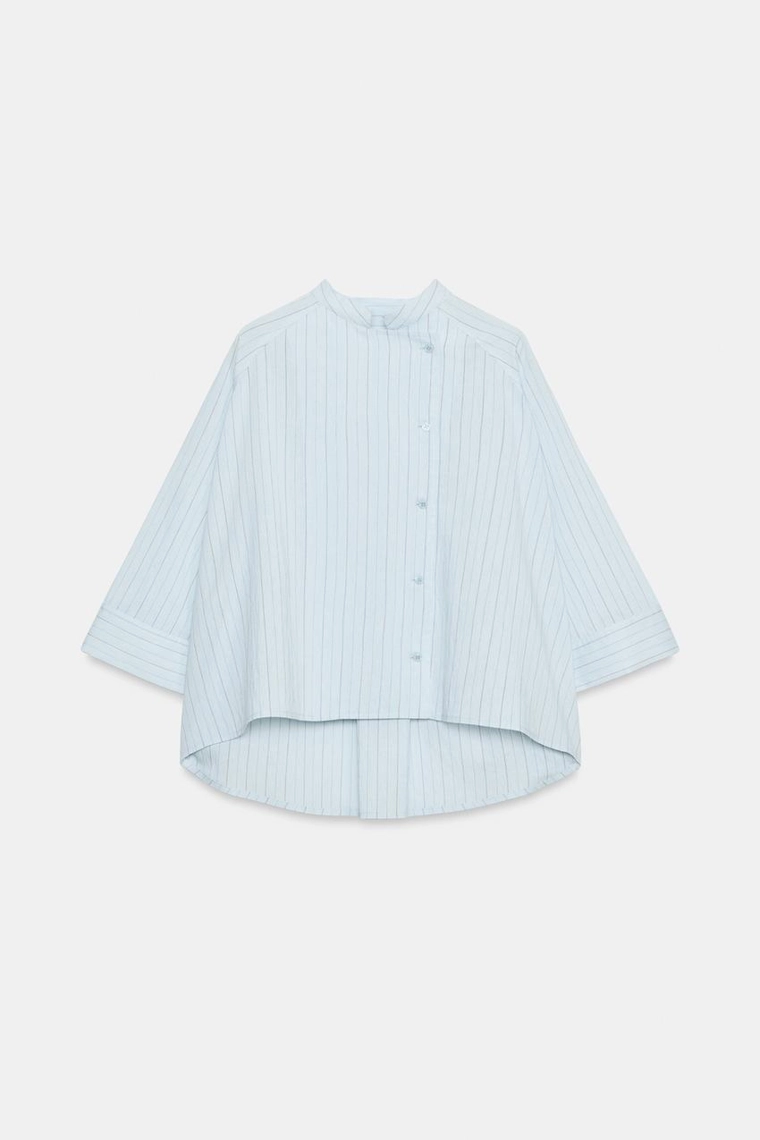 Асимметричная рубашка в полоску — коллекция Zara «ZW»