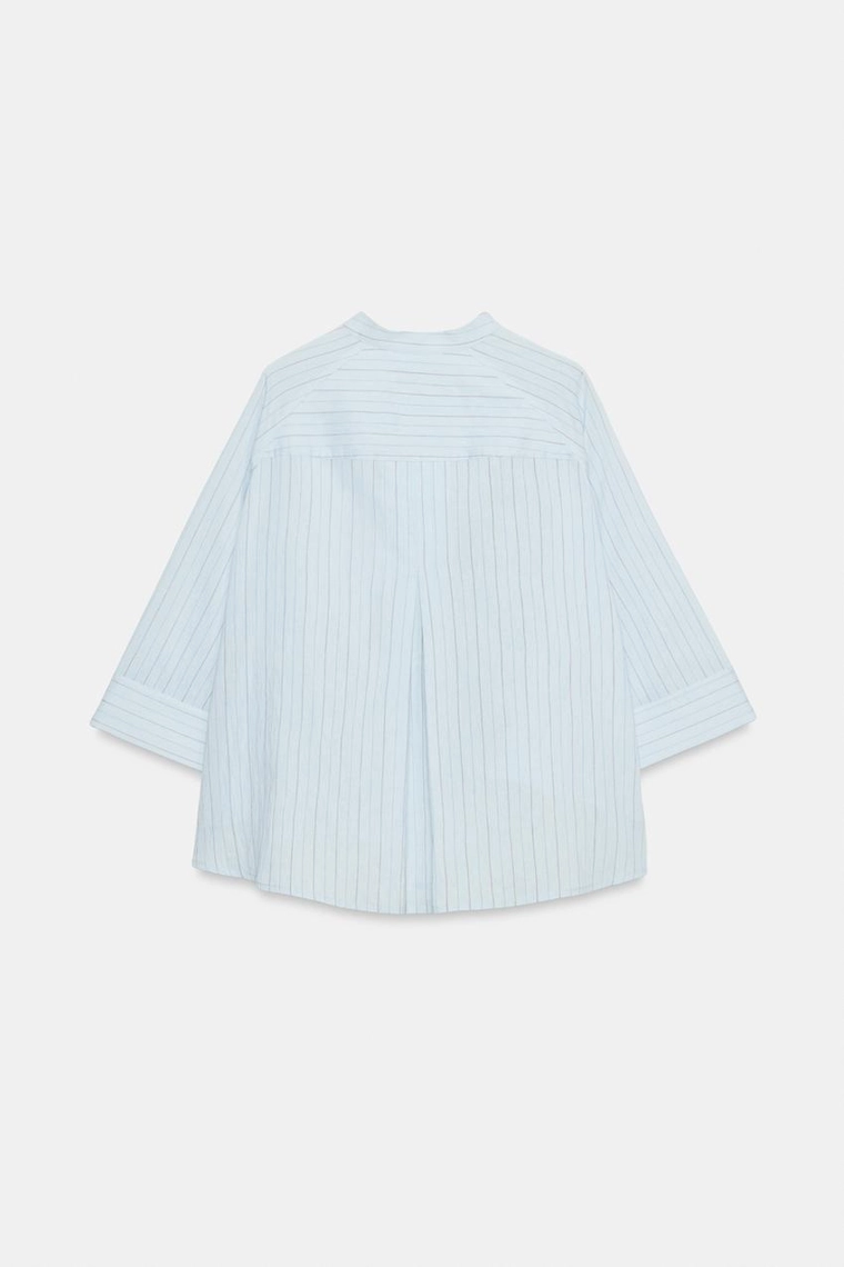Асимметричная рубашка в полоску — коллекция Zara «ZW»