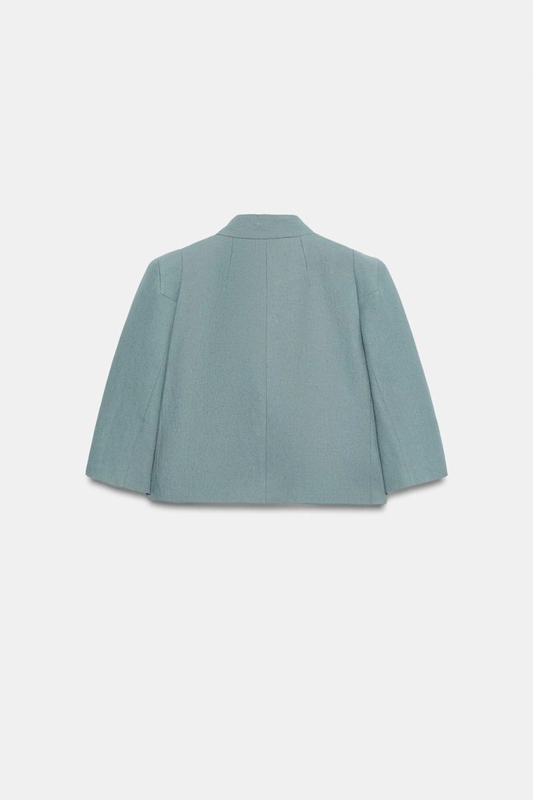 УКОРОЧЕННЫЙ ЛЬНЯНОЙ БЛЕЙЗЕР — коллекция Zara «ZW»