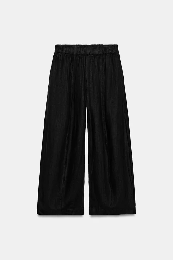 БРЮКИ БАРРЕЛ ИЗ 100% ЛЬНА — ZW COLLECTION
