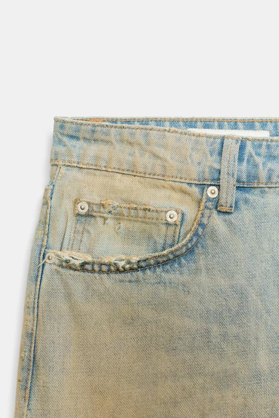 ДЖИНСОВЫЕ ШОРТЫ TRF BAGGY С РАЗРЕЗАМИ