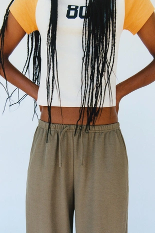 Брюки Wide Leg в пижамном стиле