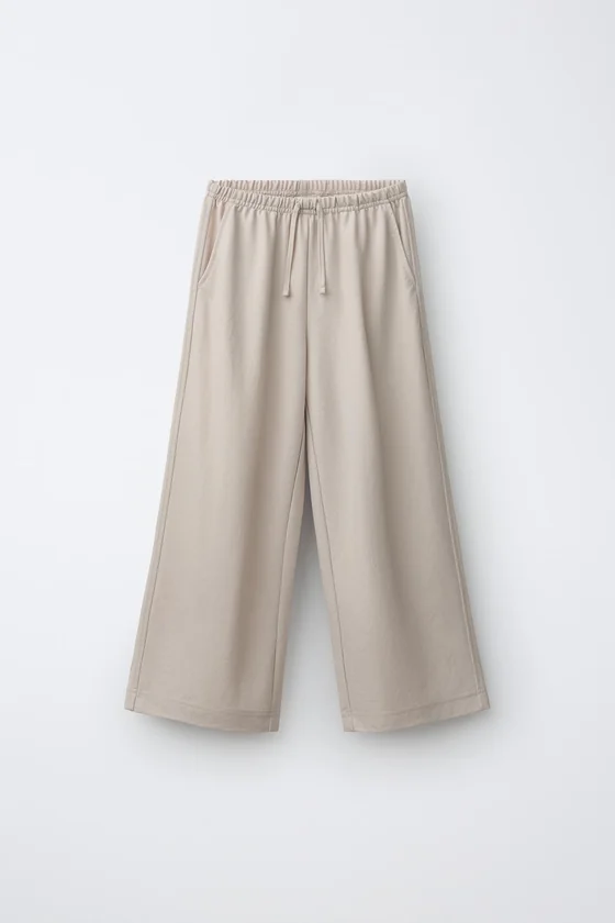 БРЮКИ WIDE LEG В ПИЖАМНОМ СТИЛЕ