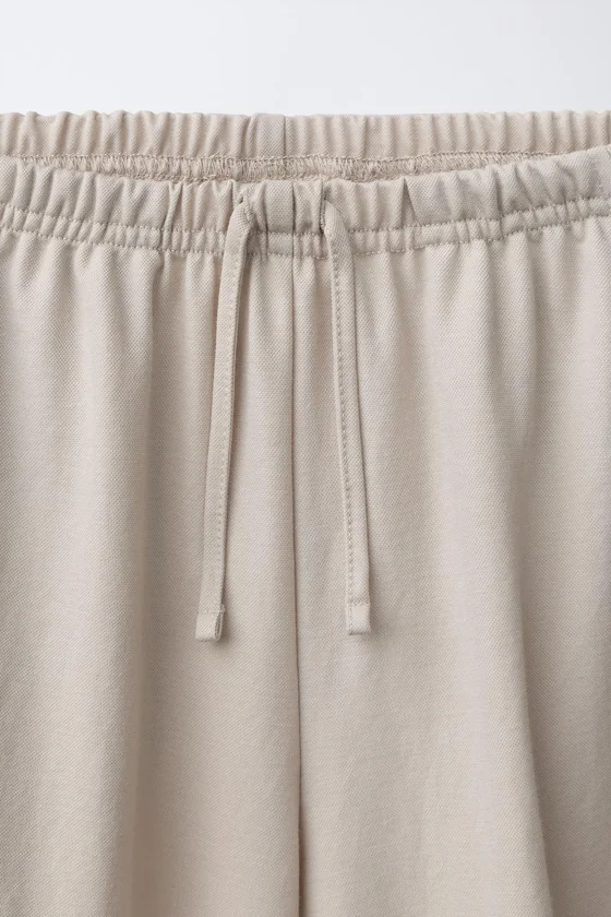 БРЮКИ WIDE LEG В ПИЖАМНОМ СТИЛЕ