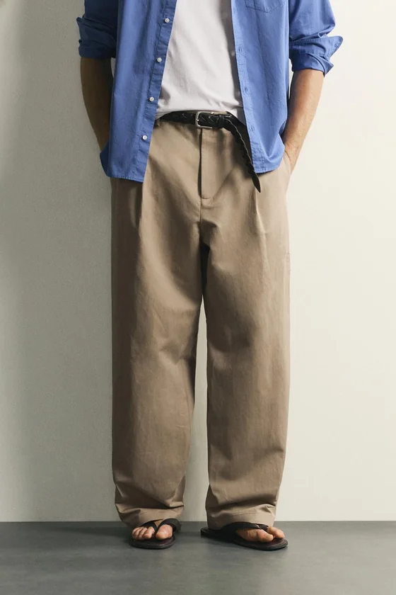 БРЮКИ RELAXED FIT СО СКЛАДКАМИ