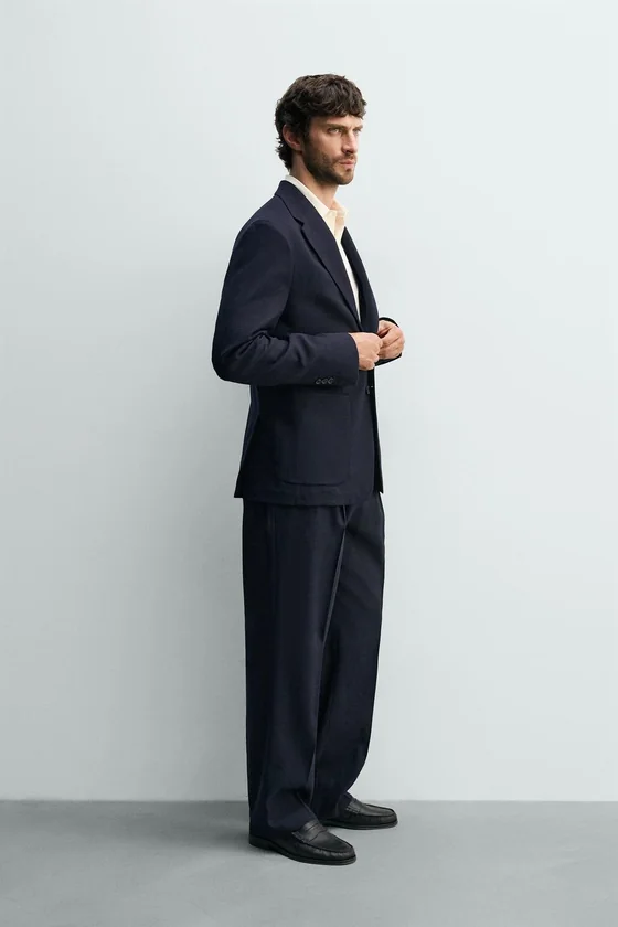 КЛЕТЧАТЫЙ БЛЕЙЗЕР REGULAR FIT ИЗ 100% ШЕРСТИ