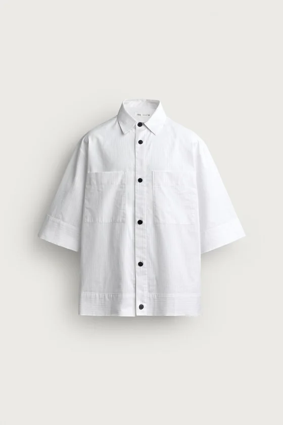 РУБАШКА BOXY FIT В ПОЛОСКУ