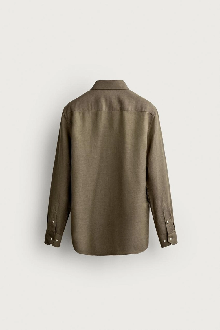 Рубашка regular fit из льна и лиоцелла
