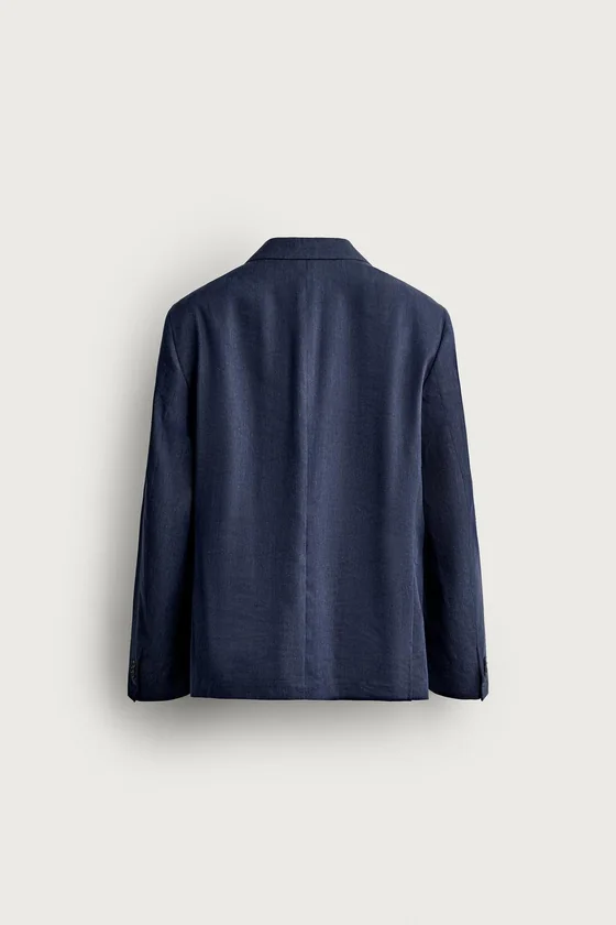 КОСТЮМНЫЙ БЛЕЙЗЕР REGULAR FIT ИЗО ЛЬНА И ШЕРСТИ