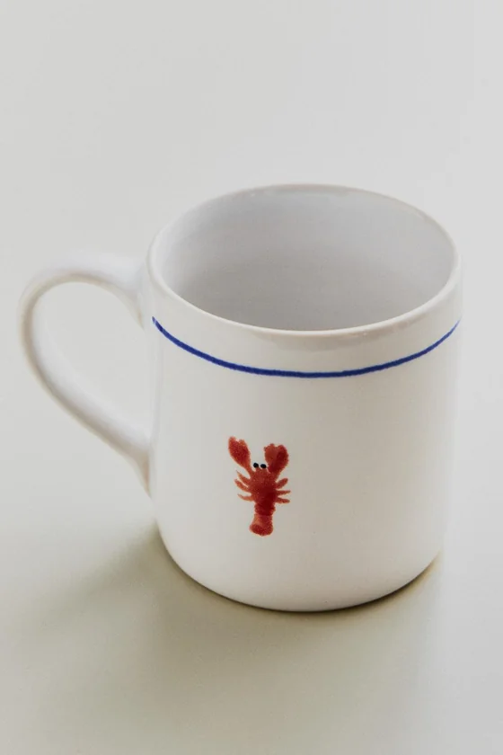 Кружка из керамики с рисунком омара