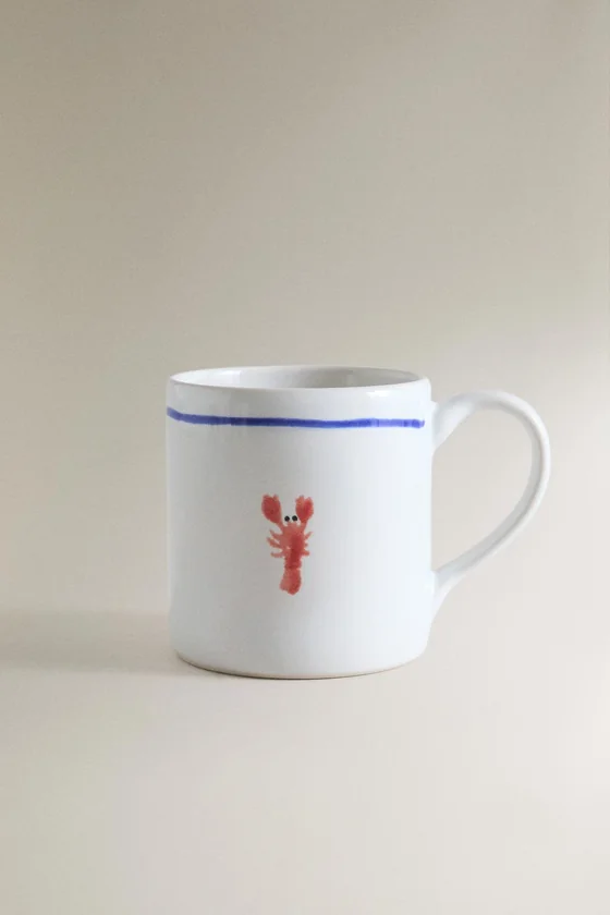 Кружка из керамики с рисунком омара