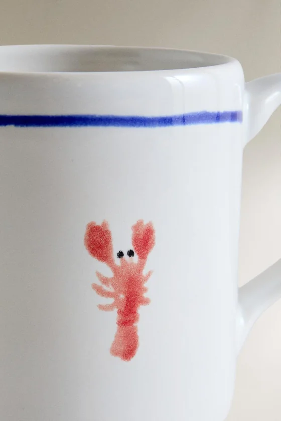 Кружка из керамики с рисунком омара