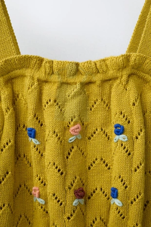 Трикотажный топ с вышивкой из хлопка и льна Made With Liberty Fabric- Заказать в России