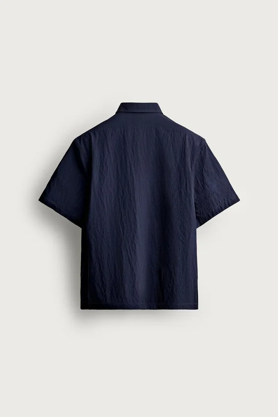 РУБАШКА RELAXED FIT ИЗ СТРУЯЩЕЙСЯ ТКАНИ