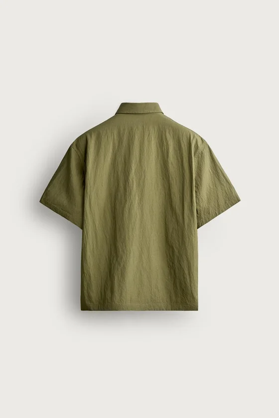 РУБАШКА RELAXED FIT ИЗ СТРУЯЩЕЙСЯ ТКАНИ
