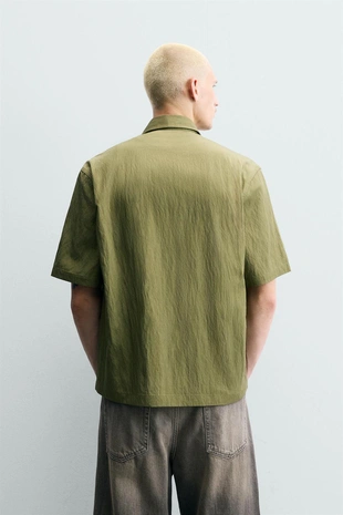 Рубашка Relaxed Fit из струящейся ткани