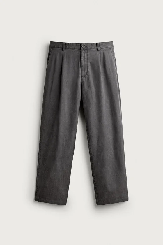 БРЮКИ ЧИНОС RELAXED FIT СО СКЛАДКАМИ