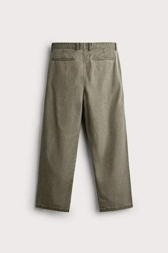 БРЮКИ ЧИНОС RELAXED FIT СО СКЛАДКАМИ