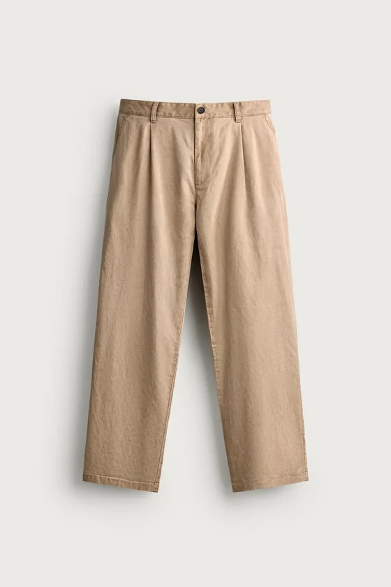 БРЮКИ ЧИНОС RELAXED FIT СО СКЛАДКАМИ