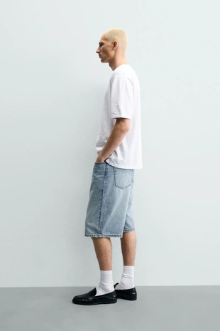 Джинсовые шорты Loose Fit- Заказать в России
