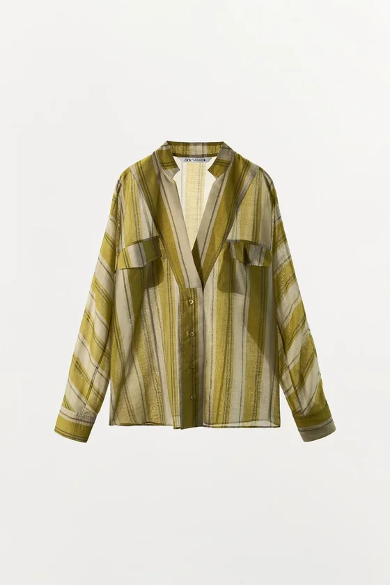 РУБАШКА В ПОЛОСКУ — коллекция Zara «ZW»