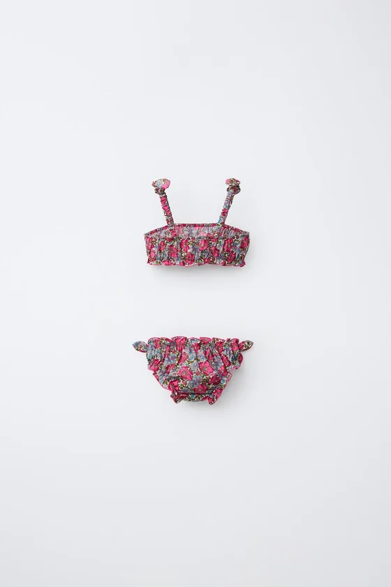 2-6 ЛЕТ/ БИКИНИ С ЦВЕТОЧНЫМ ПРИНТОМ MADE WITH LIBERTY FABRIC